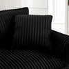 Corduroy Fabric Lazy Sofa Chair with Armrests, Soft Seat Cushion and Ergonomic Backrest for Living Room, Bedroom - 3 of 4