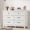 Farmhouse 6-Drawer Double Dresser, Dresser for Bedroom, Chest of Drawers with 6 Storage Drawers, 47.2" W × 15.8" D × 32.1" H - 2 of 4