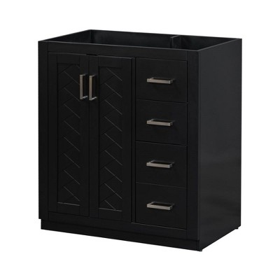 30" Bathroom Vanity Cabinet With Sink Top Combo Set 3 Drawers Resin Sink Free Standing Cabinet Bathroom Vanities For Bathroom Garage Garden