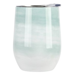 Gibson Home Brampton 12 Ounce Stainless Steel Thermal Stemless Wine Tumbler in Mint - 1 of 4