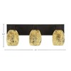 Toltec Lighting Apollo 3 - Light Vanity in  Dark Granite with 5" Gold Fusion Shade - 2 of 2