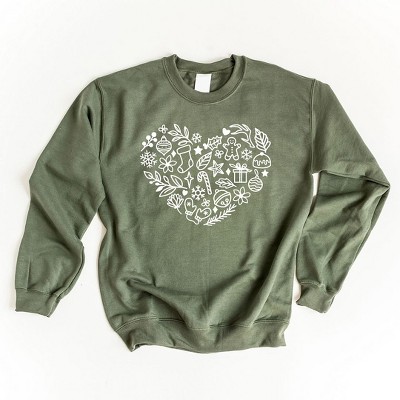 Simply Sage Market Women's Graphic Sweatshirt Christmas Heart