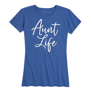 Women's - Instant Message - Aunt Life Script Short Sleeve Graphic T-Shirt - 1 of 4
