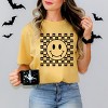 Simply Sage Market Halloween Bat Smiley Face Garment Dyed Tee - 2 of 4