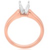 Pompeii3 14K Rose Gold Solitaire Ring Engagement Setting Mounting Solitaire - 2 of 4