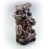 52" Resin Rainforest Rock Tiered Fountain with LED Lights Bronze - Alpine Corporation: Outdoor Garden Decor, Weatherproof - 4 of 4