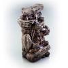 Alpine Corporation 52" Resin Rainforest Rock Tiered Fountain with LED Lights Bronze - image 4 of 4