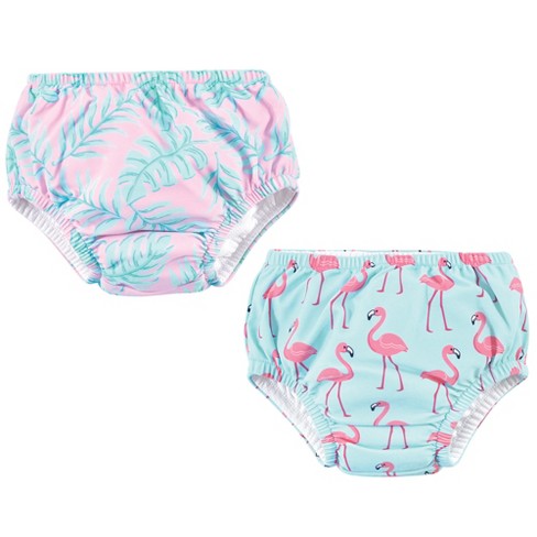 Lot of 4 iPlay Baby Girl Reusable Swim Diapers Size 6 Months 6M 6 M 10-18 lbs 