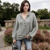 Anna-Kaci Women's Hoodie with Button Detail and Adjustable Drawstring for Everyday Looks - 3 of 4