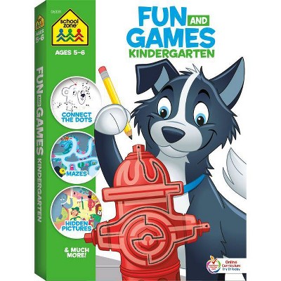 School Zone Fun and Games Kindergarten Activity Workbook - (Paperback)