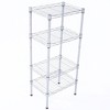 4 Tier Corner Shelves Wire Shelving Rack Shelf Adjustable Storage - 3 of 4