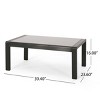 Outdoor Aluminum Coffee Table with Tempered Glass Top, Modern Accent Table for Patio, Garden, or Lounge Seating Area – The Pop Home - 4 of 4