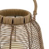 AZL1 Life Concept Decorative Lantern with Rattan Woven Candle Design Timer Function for Living Room Entryway Bedroom, Brown, 16"*12"*12" - 3 of 4