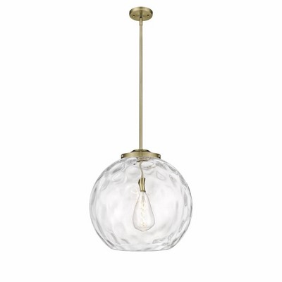 Athens Water Glass - 1 Light Pendant In Industrial Style-19.5 Inches Tall and 17.88 Inches Wide