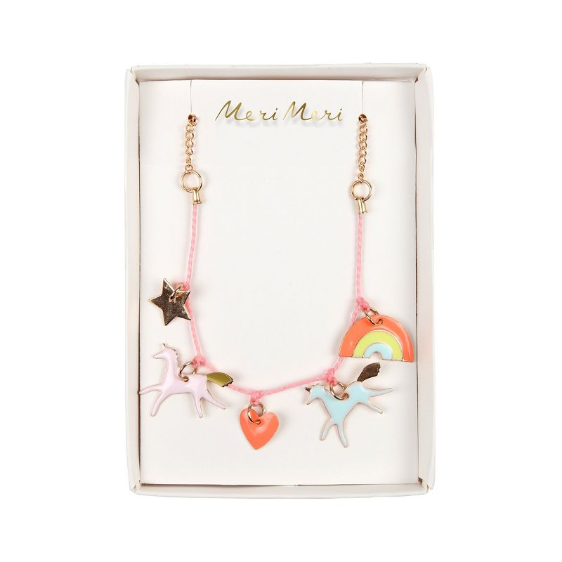Meri Meri Unicorn Enamel Charm Necklace (Pack of 1), 4 of 5