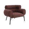 Tweed Chair with Wooden Inner Frame and Tight Seat & Loose Back Cushion for Living Room - 3 of 4