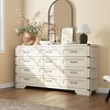 FUFU&GAGA White Horizontal Dresser, Bedroom Storage Essential, Multiple Drawers for Ample Closet Organization - 3 of 4