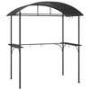 vidaXL BBQ Gazebo with Side Shelves Anthracite 86.6"x45.3"x90.6" Steel - 2 of 4