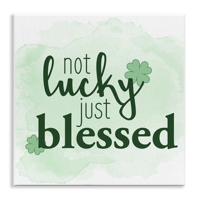 Stupell Industries Just Blessed Green Shamrocks, 12" x 12"