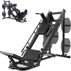 COZONY 2-in-1 Hack Squat & Leg Press Machine w/ Linear Bearing, Plate Storage, Heavy-Duty Lower-Body Trainer for Home Gym - 1 of 4