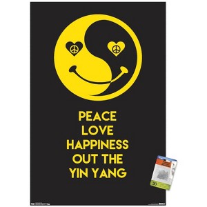 Trends International Peace Love Happy Unframed Wall Poster Prints - 1 of 4