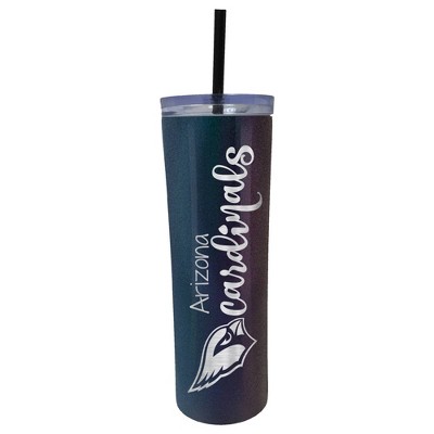 NFL Arizona Cardinals 20oz Onyx Skinny Tumbler with Straw