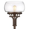 Franklin Iron Works Luz Industrial Torchiere Floor Lamp Standing 72 1/2" Tall Oil Rubbed Bronze Clear Glass for Living Room Bedroom Office House Home - 3 of 4