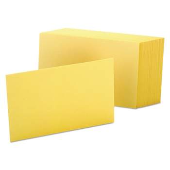 Oxford Unruled Index Cards 4 x 6 Canary 100/Pack 7420CAN