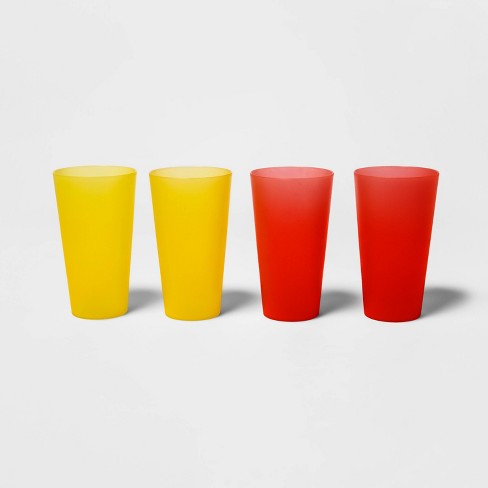 48 Pieces Dispozeit Plastic Cup 7 Oz 30 Ct 4.8 G Regula 2 Tone Red & White  - Plastic Drinkware