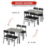 Dining Table Set for 4, Kitchen Table and Chairs for 4 with Upholstered Chairs - 3 of 4