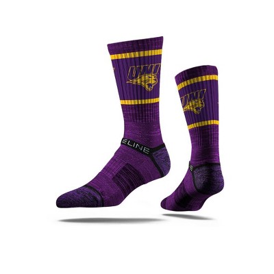 NCAA Northern Iowa Panthers Adult Premium Purple Crew Socks - M/L