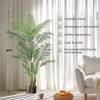 6FT Fake Tropical Palm Plant, Artificial Golden Cane Palm Tree, Pre Potted Faux Greenery Plant for Indoor Outdoor Big House - 3 of 4