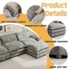 LACOO 118 in. Chenille L-Shaped Modular Sectional Sofa with Ottoman - 4 of 4