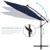 Best Choice Products 10ft Solar LED Offset Hanging Outdoor Market Patio Umbrella w/ Adjustable Tilt - 4 of 4