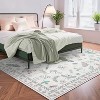 Acekool Floral Insect Area Rug - Washable 5x7 Non-Slip Carpet for Bedroom & Living Room - 4 of 4