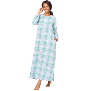 Dreams & Co. Plus Size Cotton Flannel Lounger - 1 of 4