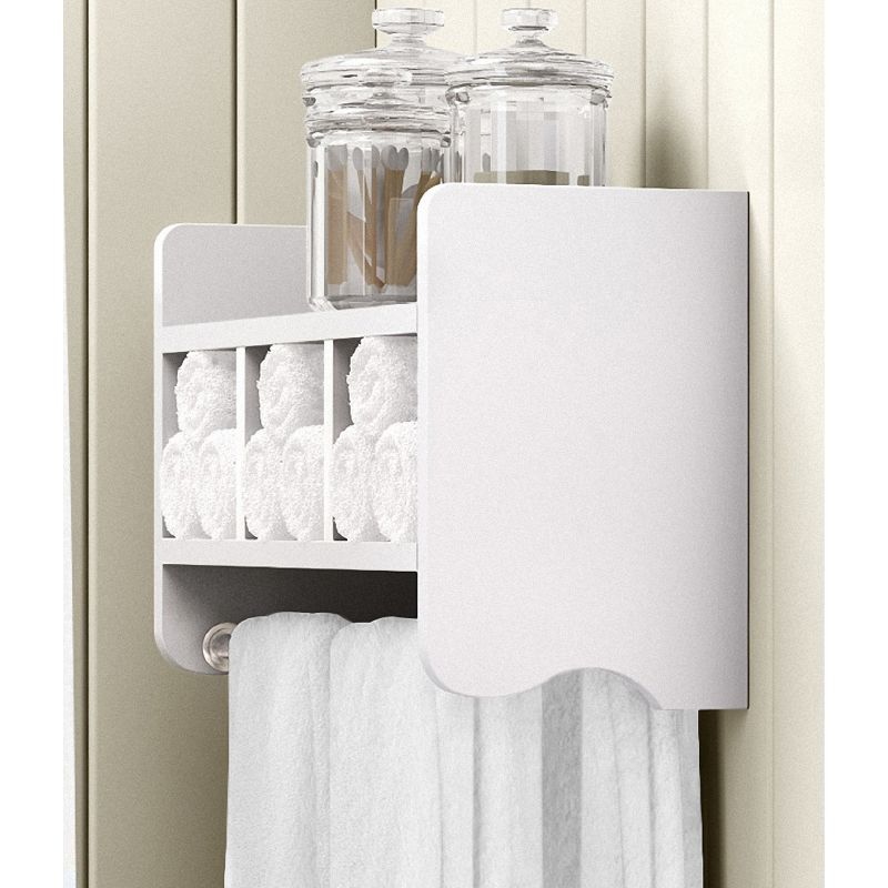 Bath Storage Shelf with Towel Rod 25" - Alaterre Furniture, 5 of 7