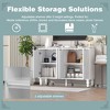 ORRD U-Can 47.2" Modern TV Stand with Storage, Solid Wood Legs & Anti-Tip Kit, Media Console for TVs up to 43", White - 3 of 4