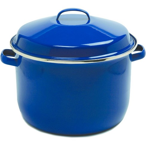 Farberware 16qt Porcelain Enamel Covered Stock Pot Blue : Target