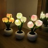 Led Table Lights,Led Simulation Tulip Night Light with Vase,Table Lamp Ornaments for Home Living Room Desktop Decor for Home Table Centerpieces - 3 of 4