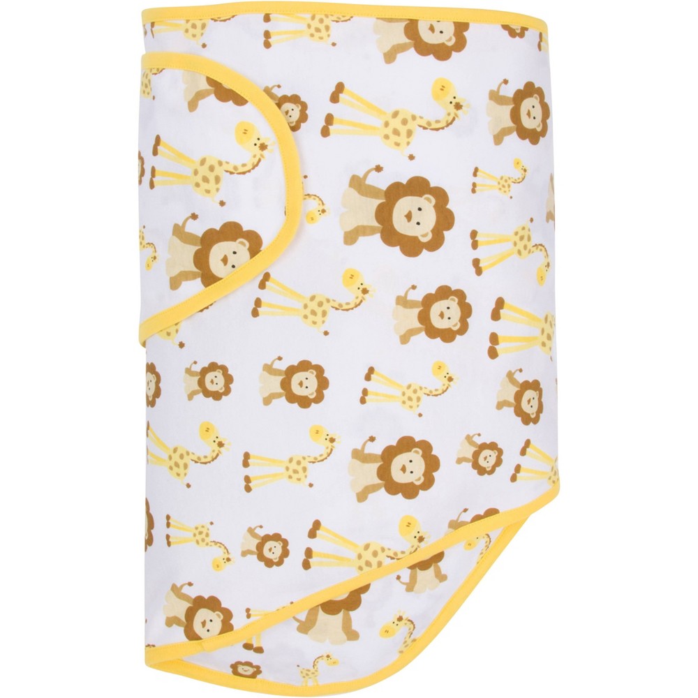 Photos - Children's Bed Linen Miracle Blanket Swaddle Wrap - Giraffe & Lion Dark Yellow