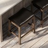 Maven Lane Adrien Backless Saddle Kitchen Stool, Set of 4 - image 3 of 4