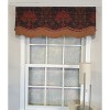 RLF Home 3" Rod Pocket High Quality Fabric Espadas Glory Valance for Windows 50" x 16" Burgundy - 2 of 4