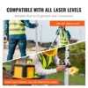 VEVOR Aluminum Grade Rod, 9-Feet/10ths 3 Sections Telescopic Measuring Rod,Double-Sided Scale 1/10ft Leveling Rod Stick, Silver - 3 of 4
