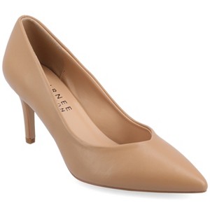Journee Collection Women's Gabriella Narrow Width SuperNatural Shades Slip On Pointed Toe Pumps - 1 of 4