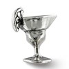 Black Bow Jewelry Sterling Silver Margarita Glass Bead Charm - 3 of 4