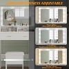 Vanity Desk with Mirror and Adjustable Light Bulbs, Makeup Table with 3 Open Shelves and 4 Storage Drawers - 2 of 4