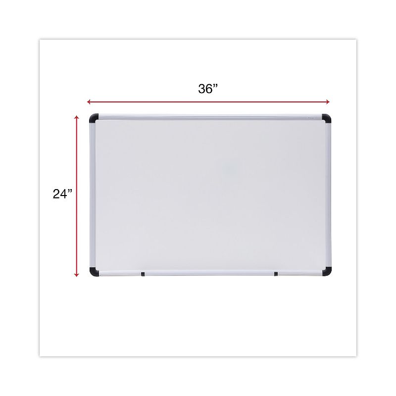 UNIVERSAL Dry Erase Board Melamine 36 x 24 White Black/Gray Aluminum/Plastic Frame 43723, 3 of 9