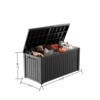 VisioGear Lockable Deck Boxes, Multi-Capacity Outdoor Storage Deck Box, Small Patio Storage Bin for Garden Tools - 3 of 4