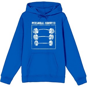 Gym Culture Personal Growth Long Sleeve Adult Hooded Sweatshirt - 1 of 2